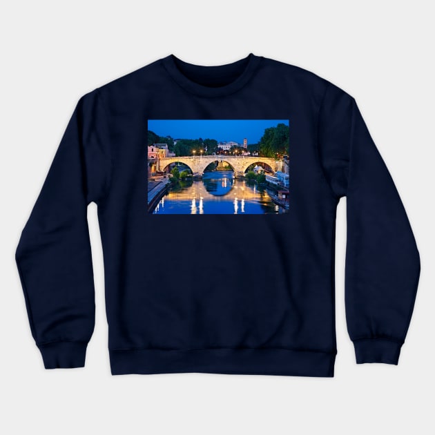 Ponte Cestio - Rome Crewneck Sweatshirt by Cretense72